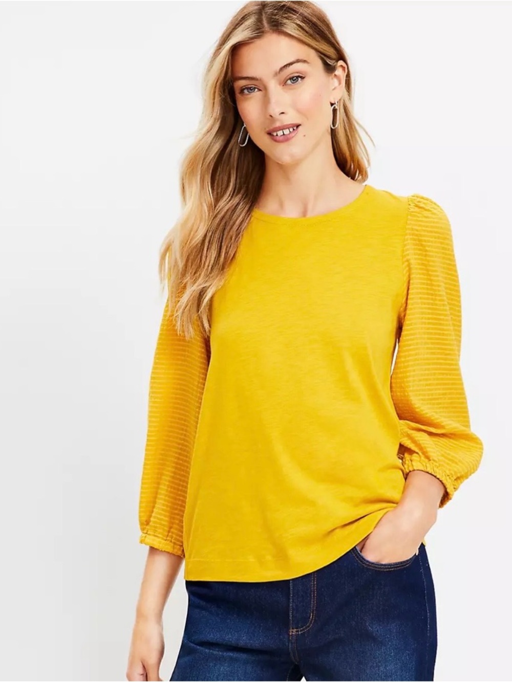 LOFT NWT Shimmer Tie Back Mixed Media
Top XL